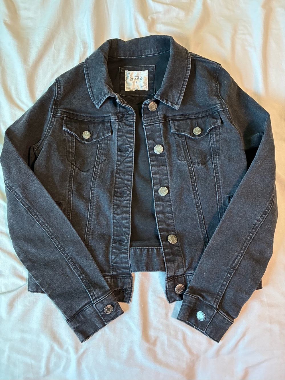 Cropped charcoal Denim Jacket - Mudd